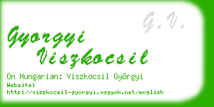 gyorgyi viszkocsil business card